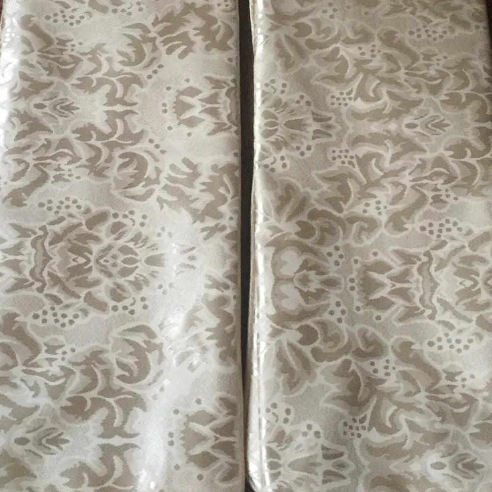 2 Throw Pillow‎ Covers 18” Square Jacquard Solid Grey Gold Black or Brown Zip On
